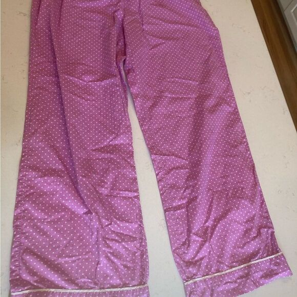 GAP Body 100% Cotton Pink White Polka Dot Girly Balletcore Sleep Set Size XL - Picture 4 of 11